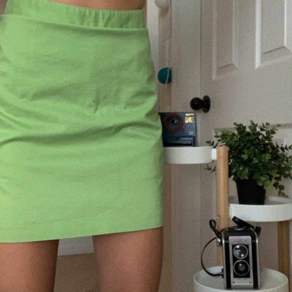 lime green Adidas skort